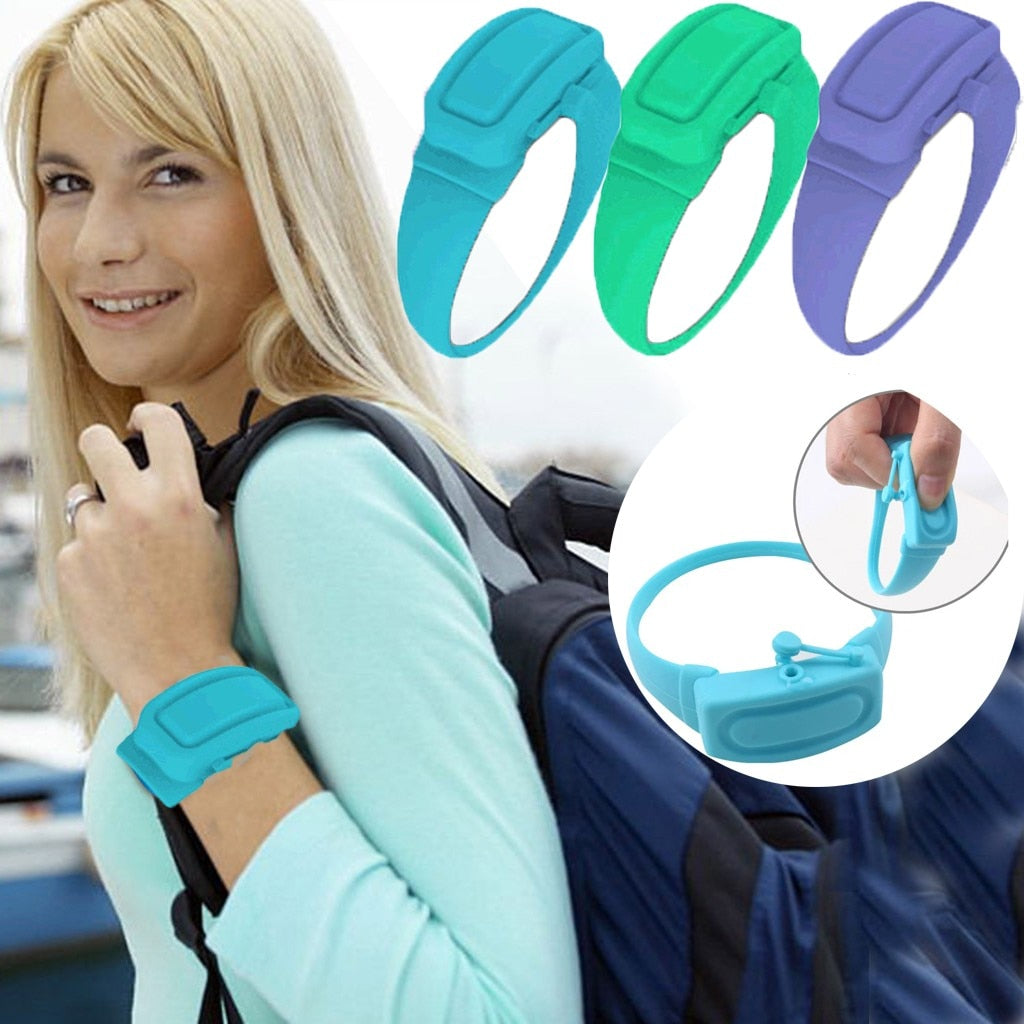 Hand Sanitizer Dispensing Silicone Wristband/Bracelet-3 pieces/ pack