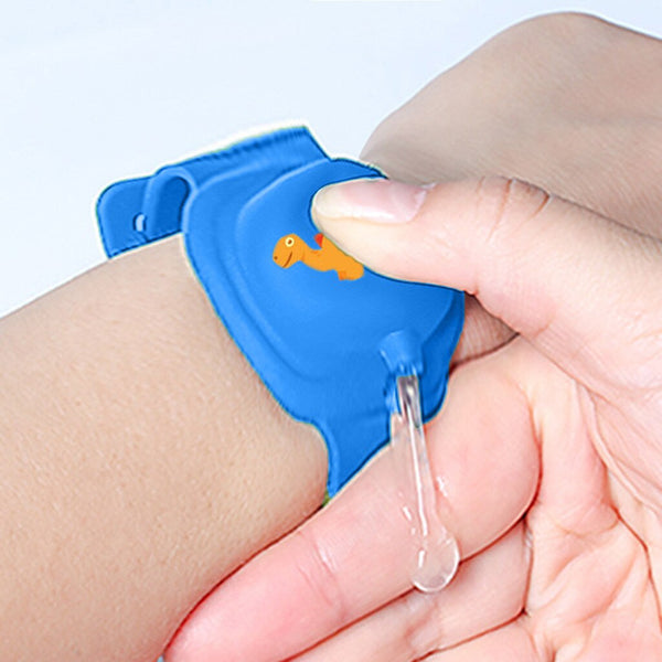 5PC Sanitizer Bracelet Pumps Disinfectant Sanitizer Dispenser Bracelet Wristband Hand Sanitizer Dispensing Silicone Bracelet