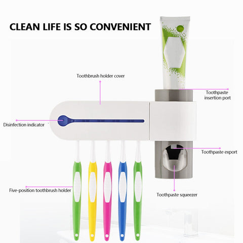 3 In 1 Functioning Ultraviolet Light Toothbrush Disinfection Sterilizer