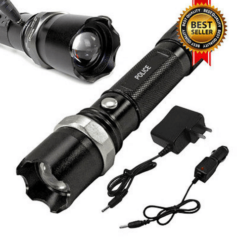 Tactical Police Heavy Duty 3W Rechargeable LED Flashlight