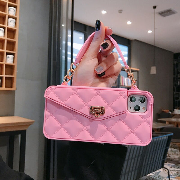 Wallet Case For iPhone With Long Chain